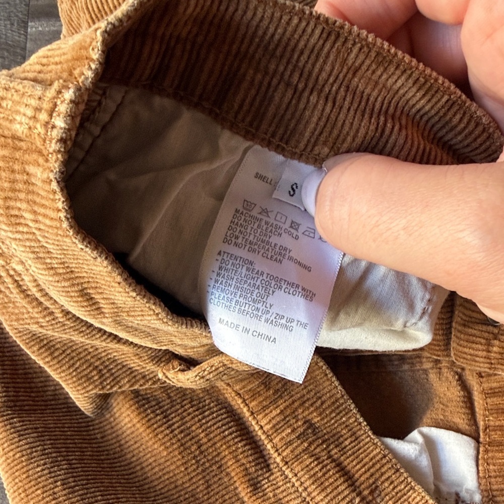 Brandy Melville Brown Corduroy Button Front Mini Skirt - Picture 3 of 4